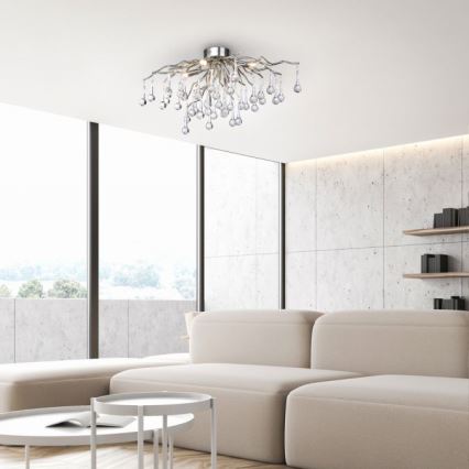 Paul Neuhaus 8090-55 - Prisadený luster ICICLE 4xG9/40W/230V 30x60 cm lesklý chróm