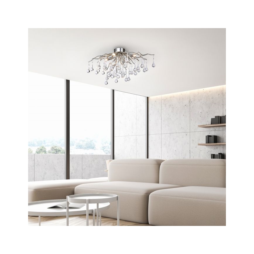 Paul Neuhaus 8090-55 - Prisadený luster ICICLE 4xG9/40W/230V 30x60 cm lesklý chróm