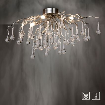 Paul Neuhaus 8090-55 - Prisadený luster ICICLE 4xG9/40W/230V 30x60 cm lesklý chróm
