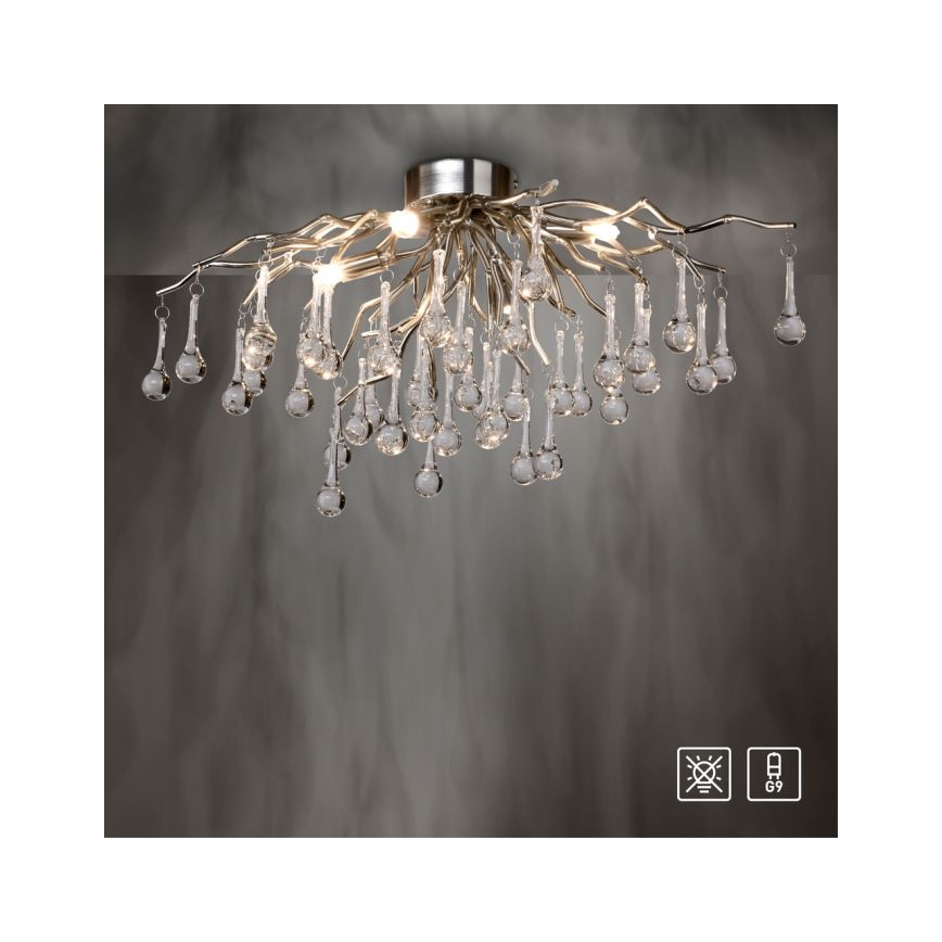 Paul Neuhaus 8090-55 - Prisadený luster ICICLE 4xG9/40W/230V 30x60 cm lesklý chróm