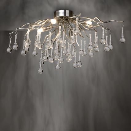 Paul Neuhaus 8090-55 - Prisadený luster ICICLE 4xG9/40W/230V 30x60 cm lesklý chróm