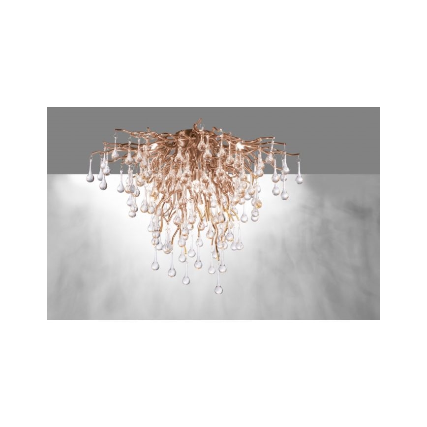 Paul Neuhaus 8091-11 - Prisadený luster ICICLE 9xG9/40W/230V pr. 50 cm mosadz