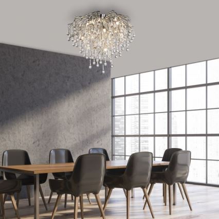 Paul Neuhaus 8091-55 - Prisadený luster ICICLE 9xG9/40W/230V pr. 50 cm lesklý chróm