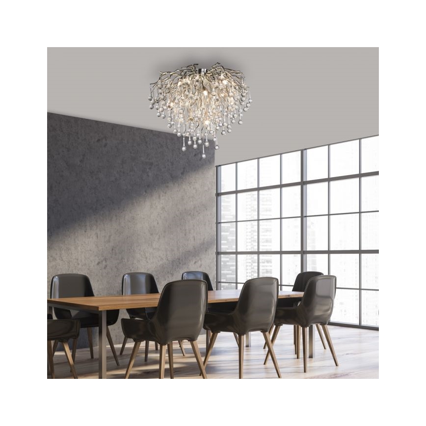 Paul Neuhaus 8091-55 - Prisadený luster ICICLE 9xG9/40W/230V pr. 50 cm lesklý chróm