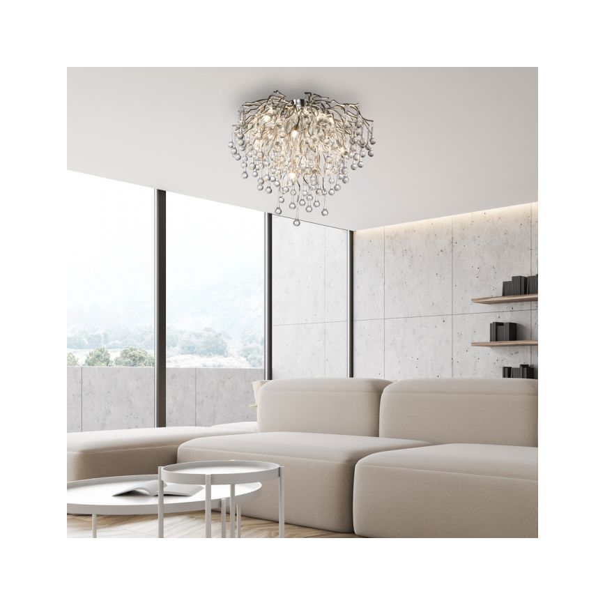 Paul Neuhaus 8091-55 - Prisadený luster ICICLE 9xG9/40W/230V pr. 50 cm lesklý chróm
