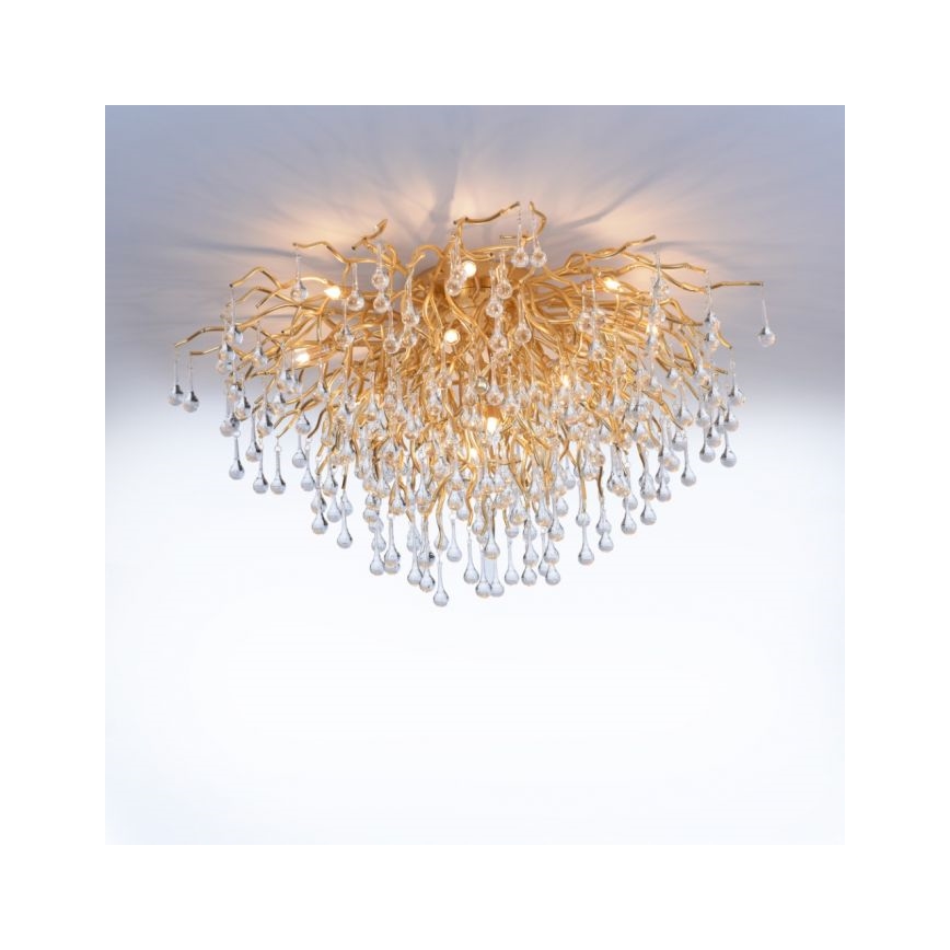 Paul Neuhaus 8092-11 - Prisadený luster ICICLE 14xG9/40W/230V pr. 100 cm mosadz