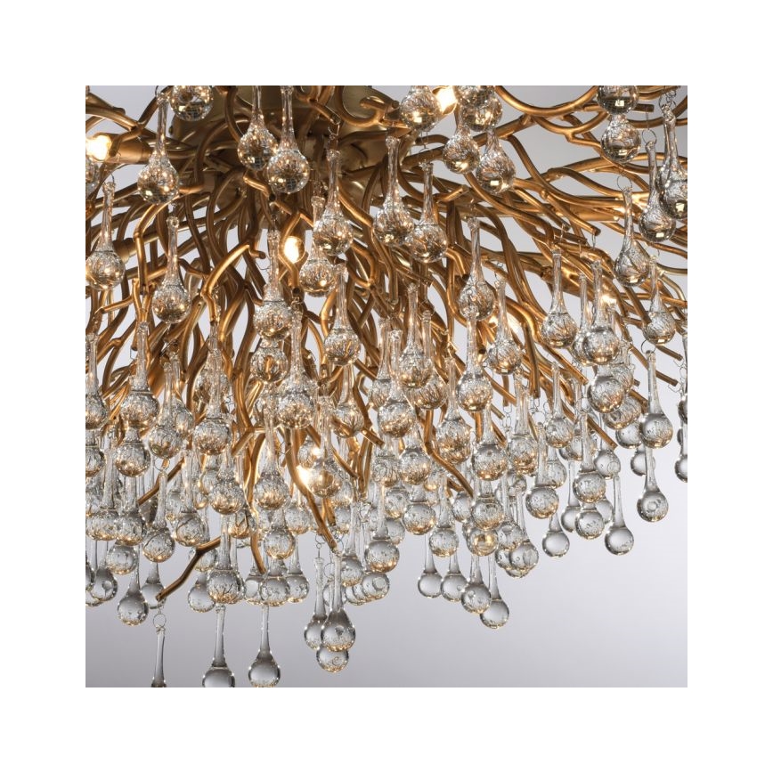 Paul Neuhaus 8092-11 - Prisadený luster ICICLE 14xG9/40W/230V pr. 100 cm mosadz