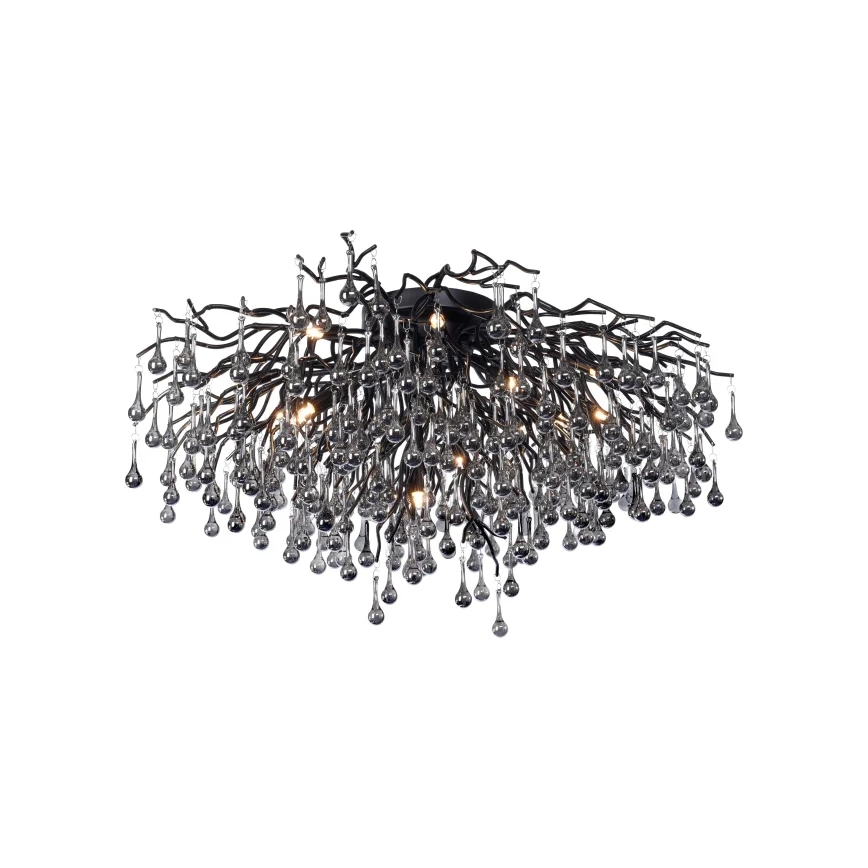 Paul Neuhaus 8092-18 - Prisadený luster ICICLE 14xG9/40W/230V pr. 100 cm čierna