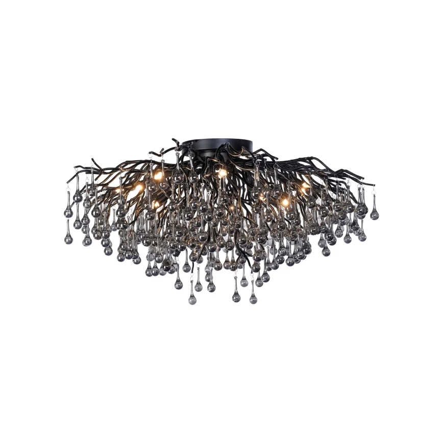 Paul Neuhaus 8092-18 - Prisadený luster ICICLE 14xG9/40W/230V pr. 100 cm čierna