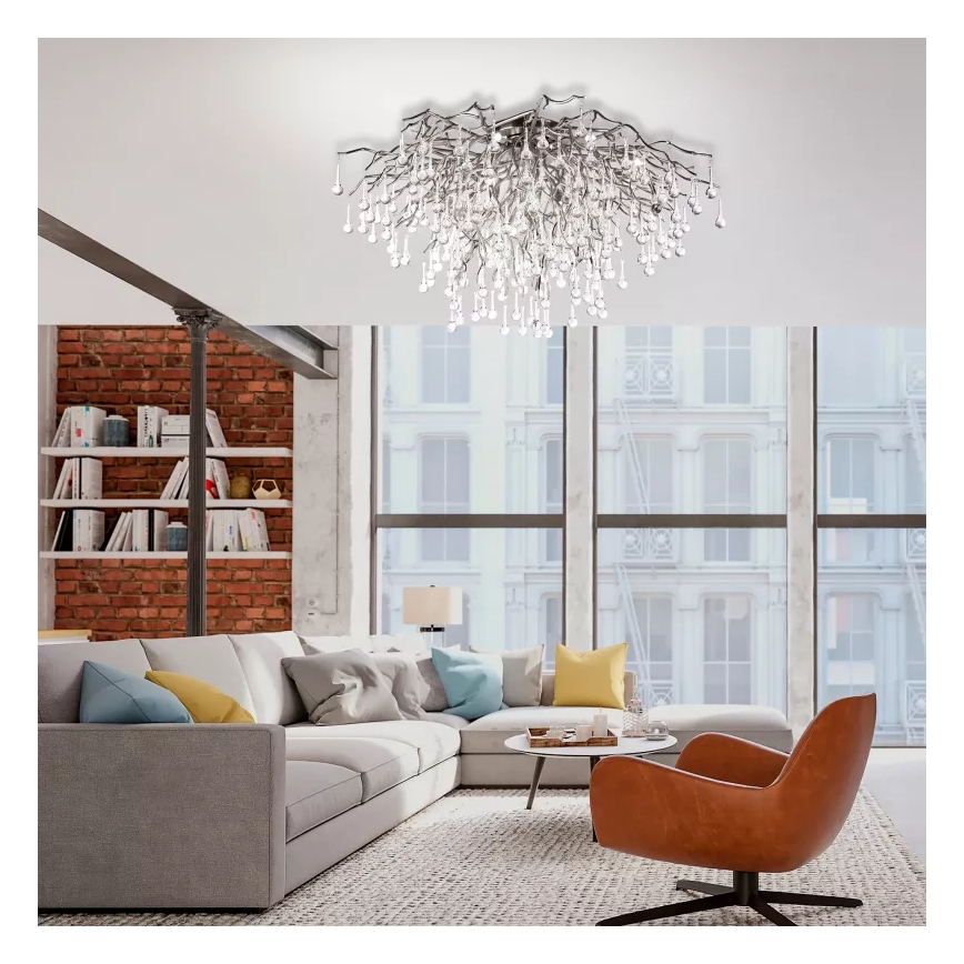 Paul Neuhaus 8092-55 - Prisadený luster ICICLE 14xG9/40W/230V pr. 100 cm lesklý chróm