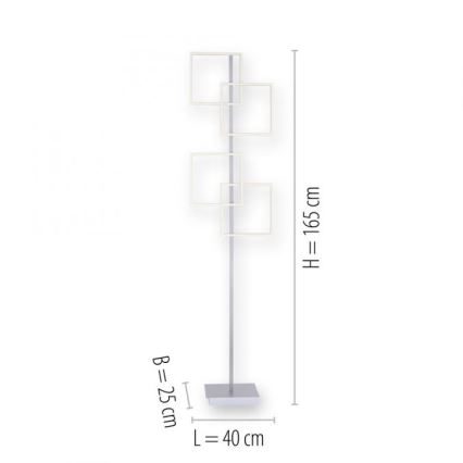 Paul Neuhaus 817-55 - LED Stmievateľná stojacia lampa INIGO 4xLED/8W/230V + diaľkové ovládanie