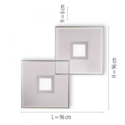 Paul Neuhaus 8378-55 - LED Stmievateľné stropné svietidlo AMARA LED/45W/230V lesklý chróm + diaľkové ovládanie
