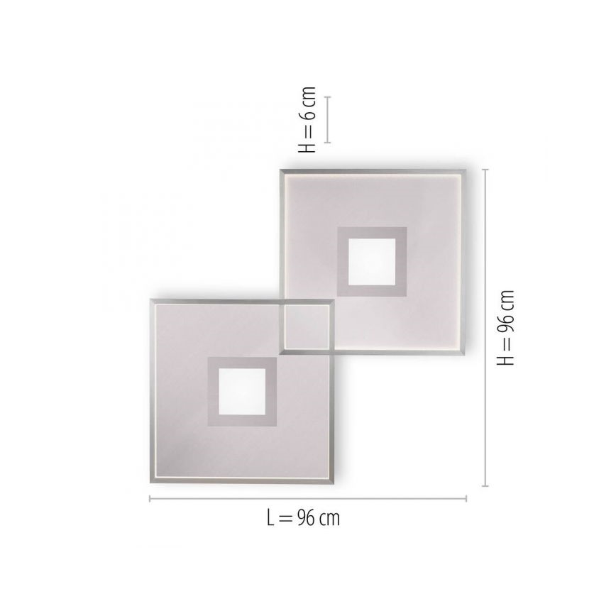Paul Neuhaus 8378-55 - LED Stmievateľné stropné svietidlo AMARA LED/45W/230V lesklý chróm + diaľkové ovládanie