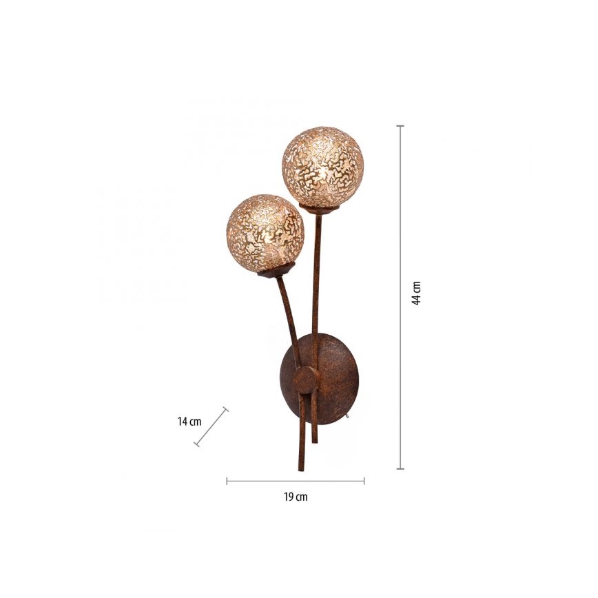 Paul Neuhaus 9032-48 - Nástenná lampa GRETA 2xG9/40W/230V