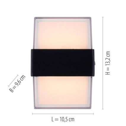 Paul Neuhaus 9480-13 - LED Vonkajšie nástenné svietidlo CARA LED/8W/230V IP44