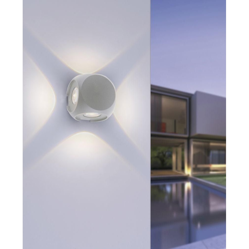 Paul Neuhaus 9485-21 - LED Vonkajšie nástenné svietidlo CARLO 4xLED/0,8W/230V IP54