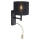 Paul Neuhaus 9646-18 - LED Nástenná lampička ROBIN 1xE27/40W/230V + LED/2,1W čierna