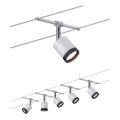 Paulmann 3981 - Súprava 5xLED/4W Kompletný lanový systém TUBE 230V matný chróm/čierna