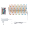 Paulmann 3988 - LED RGBW/13W Stmievateľný pás TIP 5 m 230V + diaľkové ovládanie
