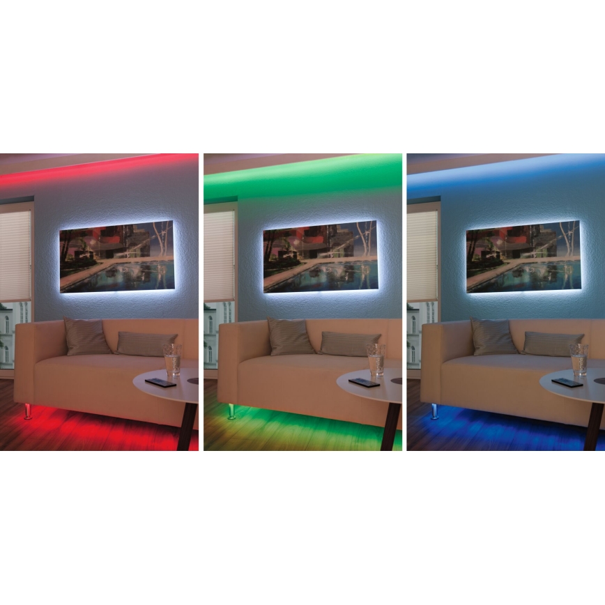 Paulmann 3989 - LED RGBW/19W Stmievateľný pás TIP 10 m 230V + diaľkové ovládanie
