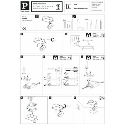 Paulmann 50098 - LED/6,5W Nástenné bodové svietidlo SMART DEON 230V ZigBee