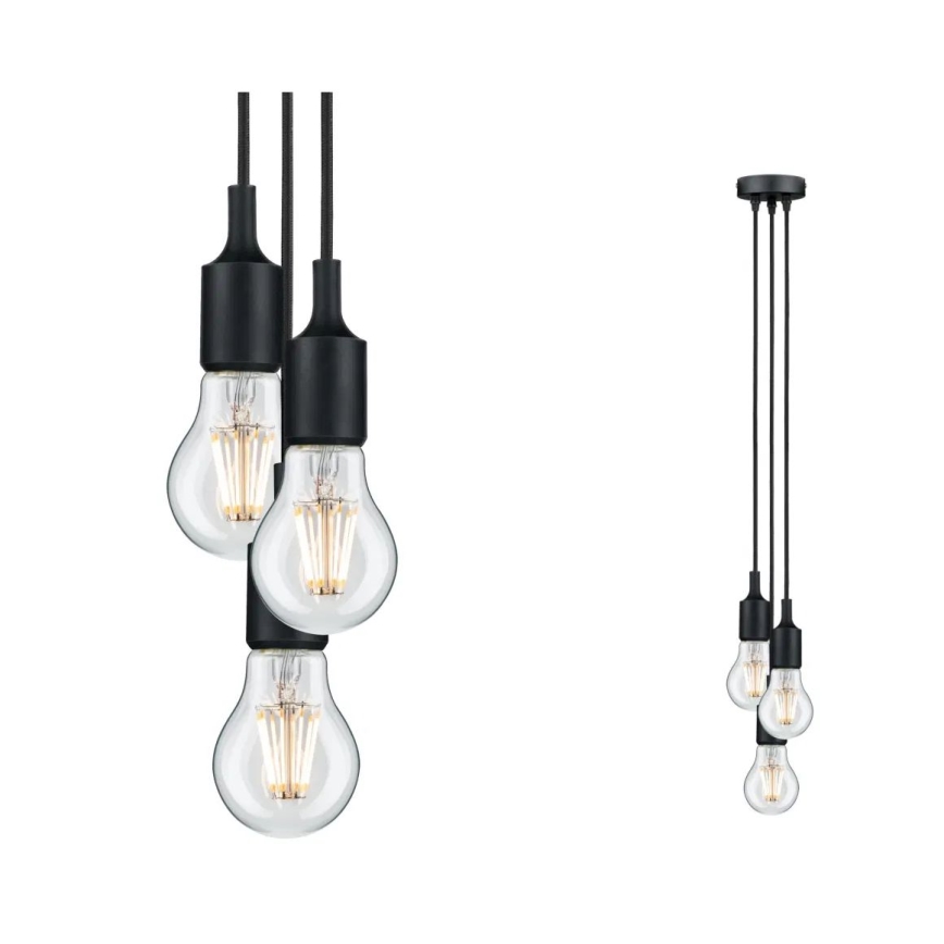 Paulmann 50382 - 3xE27/60W Napájací kábel KETIL 230V