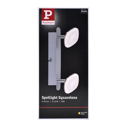 Paulmann 66651 - LED Bodové svietidlo SQUARELENSE 2xLED/3,2W/230V