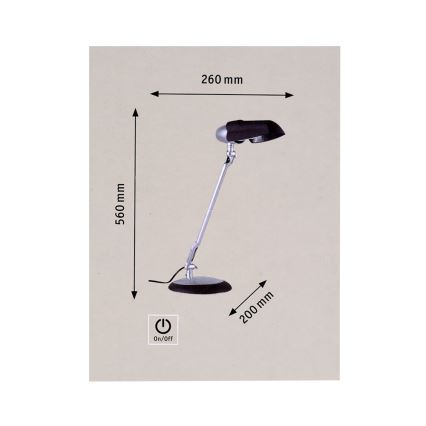 Paulmann 70246 - Stolná lampa HOOD 1xE27/20W/230V