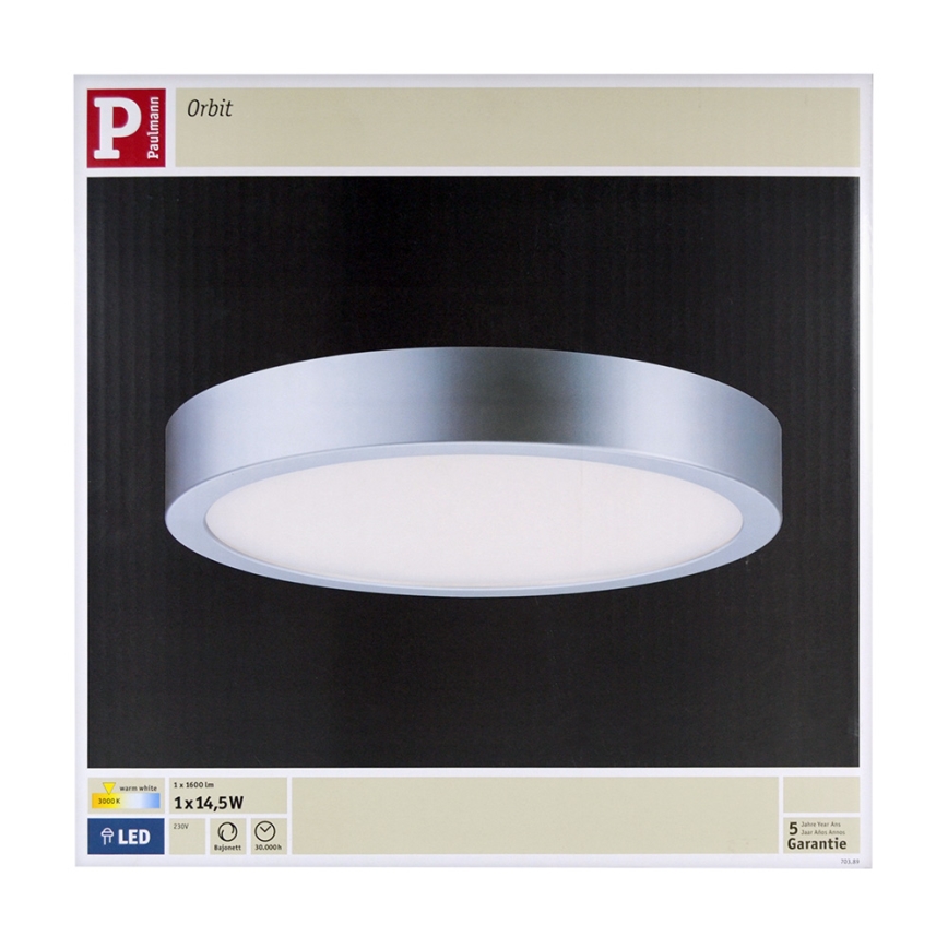 Paulmann 70389 - LED Stropné svietidlo ORBIT LED/14,5W/230V