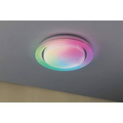 Paulmann 70546 - LED RGBW/22W Stmievateľné stropné svietidlo RAINBOW 230V 3000-6500K + diaľkové ovládanie