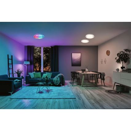 Paulmann 70547 - LED RGBW/38,5W Stmievateľné stropné svietidlo RAINBOW 230V 3000-6500K + diaľkové ovládanie