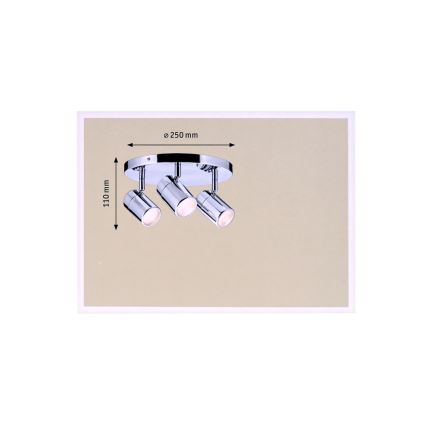 Paulmann 70609 - LED Kúpeľňové bodové svietidlo LYRA 3xGU10/3,5W/230V IP44