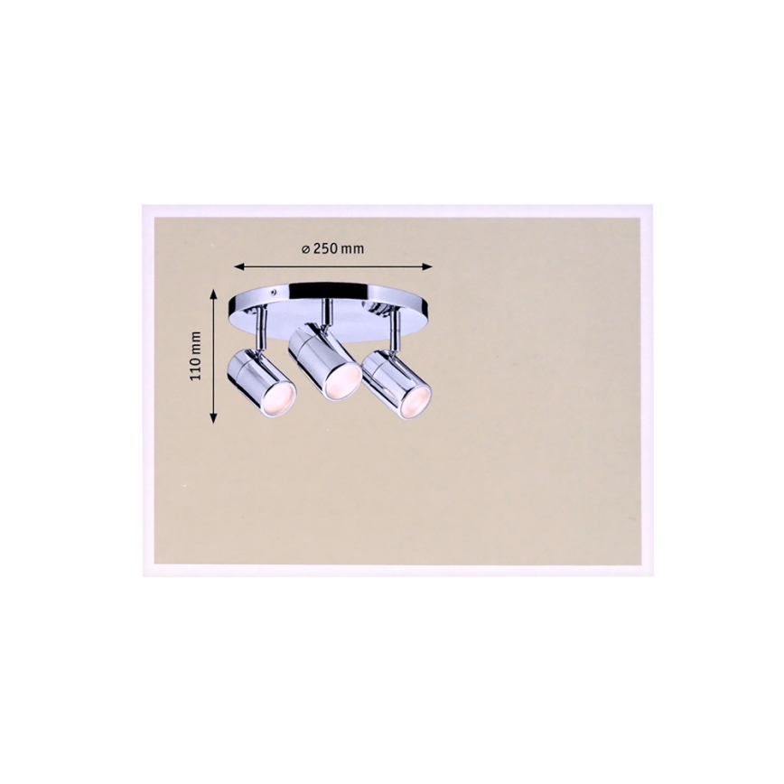 Paulmann 70609 - LED Kúpeľňové bodové svietidlo LYRA 3xGU10/3,5W/230V IP44