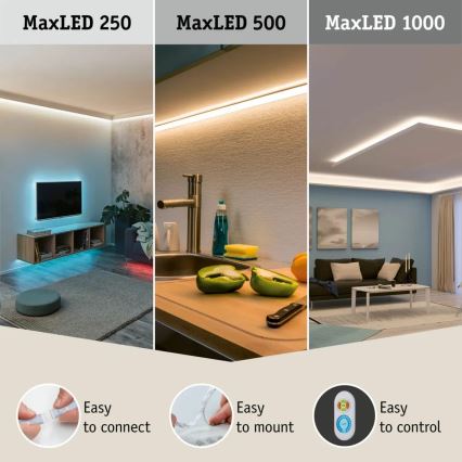 Paulmann 70623 - LED/10W IP44 Stmievateľný kúpeľňový pásik MAXLED 1,5 m 2700-6500K 230V + diaľkové ovládanie