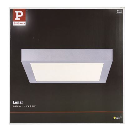 Paulmann 70650 - LED/17W Stropné svietidlo LUNAR 230V 30x30 cm matný chróm