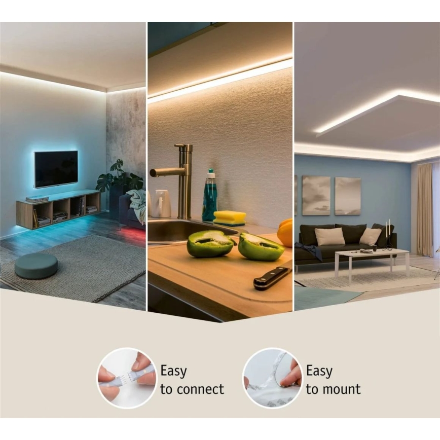 Paulmann 70665 - LED/18W IP44 Stmievateľný kúpeľňový pásik MAXLED 3 m 6500K 230V