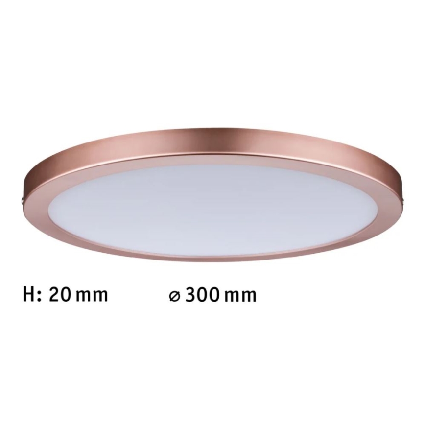 Paulmann 70872 - LED/22W Stmievateľný panel ATRIA 230V 2700K pr. 30 cm rose gold