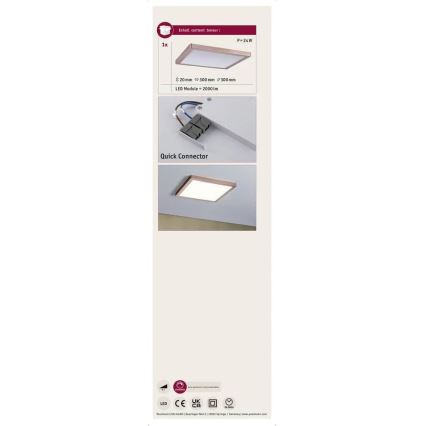 Paulmann 70873 - LED/24W Stmievateľný panel ATRIA 230V 2700K 30x30 cm rose gold