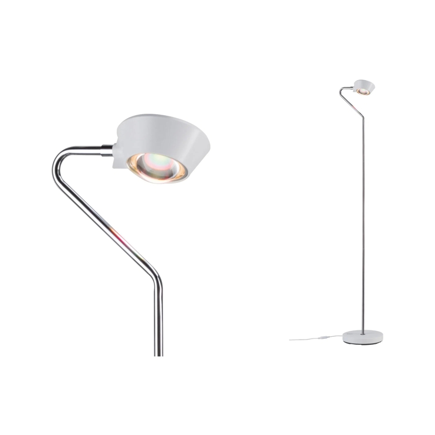 Paulmann 70920 - LED/7,5W Stmievateľná stojacia lampa RAMOS 230V biela/lesklý chróm