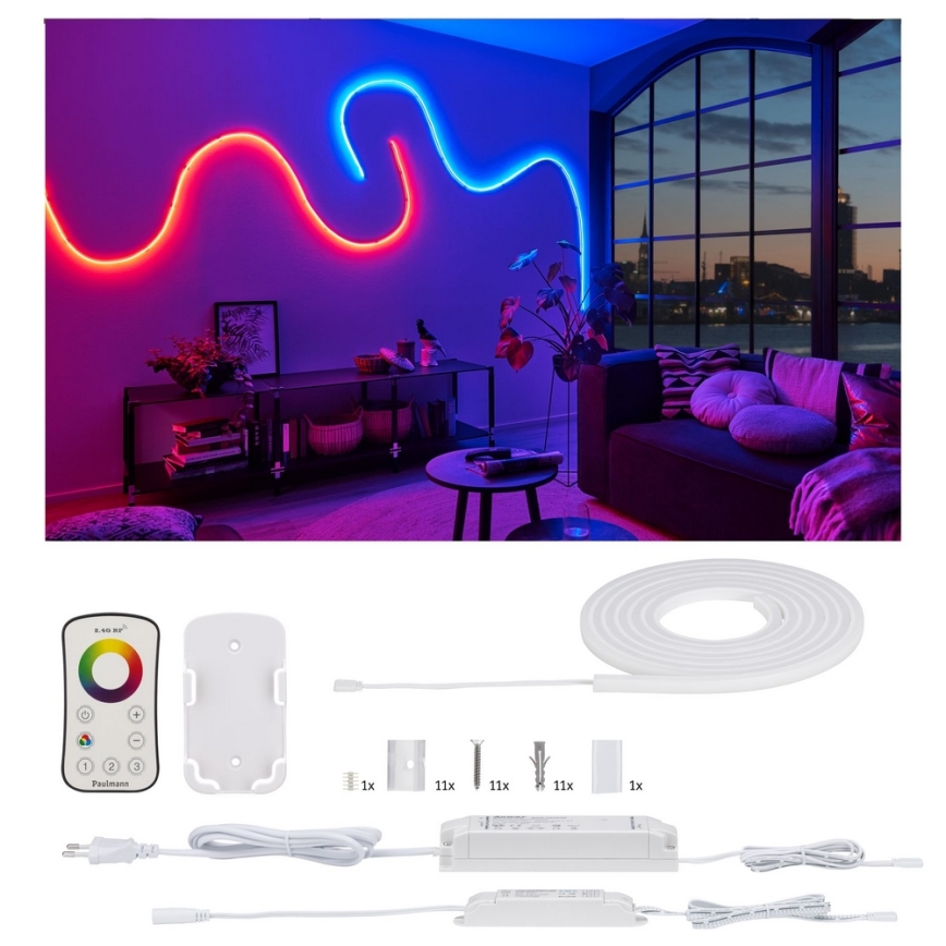 Paulmann 70966 - LED-RGB/27W IP67 Vonkajší stmievateľný pásik FLOW 3m 230/24V