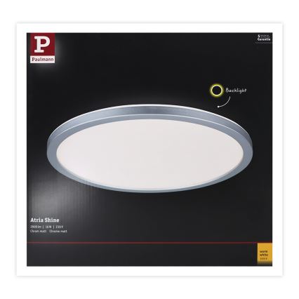 Paulmann 70991 - LED/16W Panel prisadený ATRIA 230V 3000K pr. 29,3 cm matný chróm