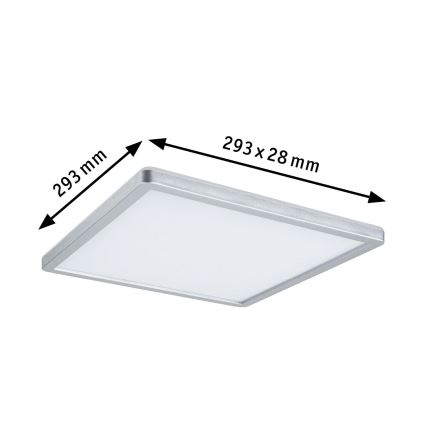 Paulmann 70994 - LED/16W Panel prisadený ATRIA 230V 3000K 29,3x29,6 cm matný chróm