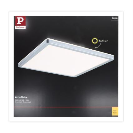 Paulmann 70994 - LED/16W Panel prisadený ATRIA 230V 3000K 29,3x29,6 cm matný chróm