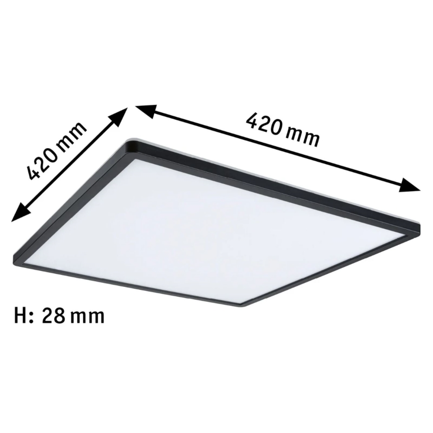 Paulmann 71002 - LED/22W Stmievateľný panel ATRIA 230V 3000K 42x42 cm čierna