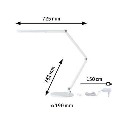 Paulmann 78911 - LED/10,6W Stmievateľná stolná lampa FLEXBAR 230V 3000/4000/6500K