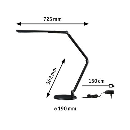 Paulmann 78912 - LED/10,6W Stmievateľná stolná lampa FLEXBAR 230V 3000/4000/6500K