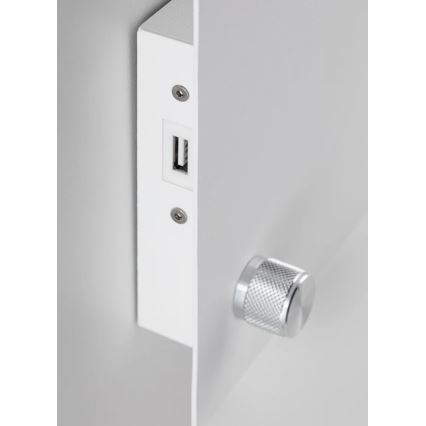 Paulmann 78916 - LED/4,5W Stmievateľné svietidlo s poličkou a USB JARINA 230V biela