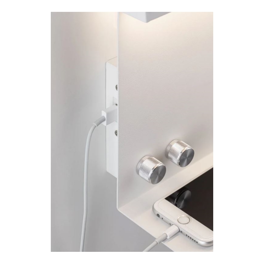 Paulmann 78919 - LED/4,5W Stmievateľné svietidlo s poličkou a USB + LED/1,6W 230V