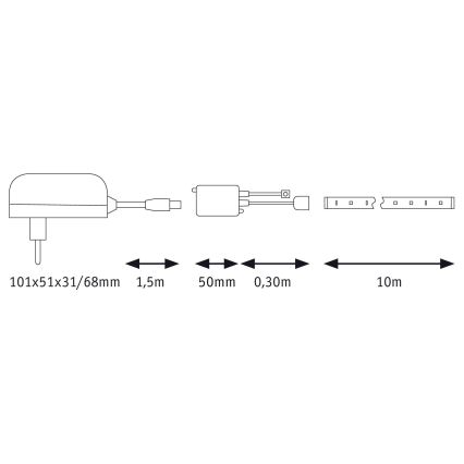 Paulmann 78978 - LED RGB/20W Stmievateľný pásik SIMPLED 5m 230V + DO