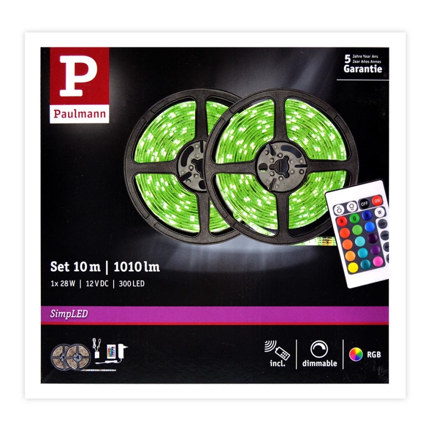 Paulmann 78980 - LED RGB/28W Stmievateľný pásik SIMPLED 10m 230V + DO